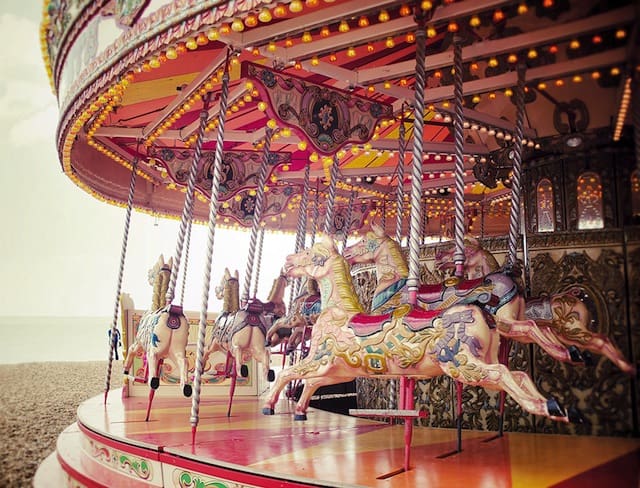 Brighton Funfair Vintage Carousel - taken by Becky Moore of GlobalGrasshopper.com